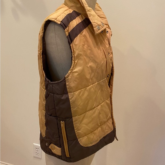 Vintage Holiday Ranger Outdoor Menswear Tan & Brown Retro Vest / Size M - Picture 12 of 13